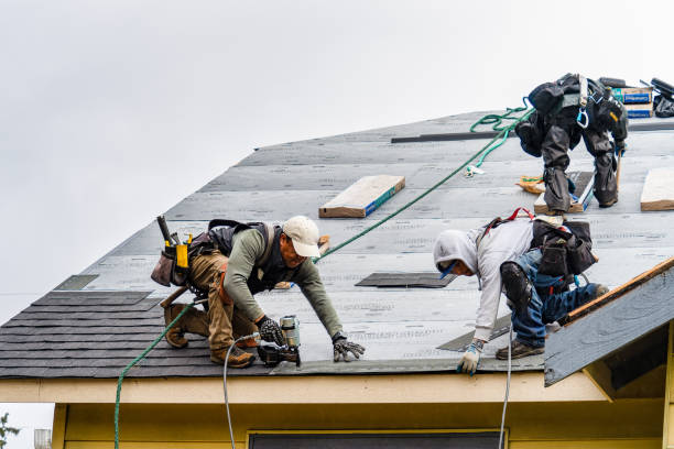 Professional Roof Inspection technician working in Wading River, NY